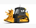 Skid Steer Tree Cutter 3Dモデル front view