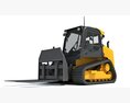 Tracked Skid Steer Loader Pallet Fork 3Dモデル front view