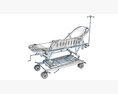 Adjustable Hospital Stretcher Modello 3D