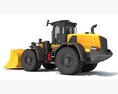 Articulated Wheel Loader 3D-Modell wire render