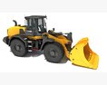 Articulated Wheel Loader 3D 모델  top view