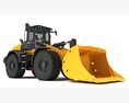 Articulated Wheel Loader 3D 모델  front view