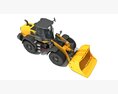 Articulated Wheel Loader 3D-Modell clay render