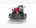 Hydraulic Telehandler Forklift 3d model clay render