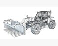 Hydraulic Telehandler Forklift 3D 모델 