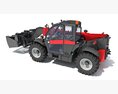 Telehandler With Clamshell Bucket 3Dモデル wire render