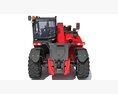 Telehandler With Clamshell Bucket 3D 모델  side view
