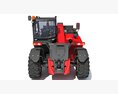 Telehandler With Pallet Forks 3D модель side view