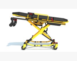 Ambulance Unfolded Gurney Stretcher 3D 모델 
