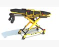 Ambulance Unfolded Gurney Stretcher 3Dモデル