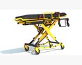 Ambulance Unfolded Gurney Stretcher 3D модель
