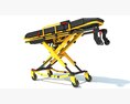 Ambulance Unfolded Gurney Stretcher 3Dモデル