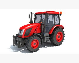 Compact Farm Tractor 3D-Modell