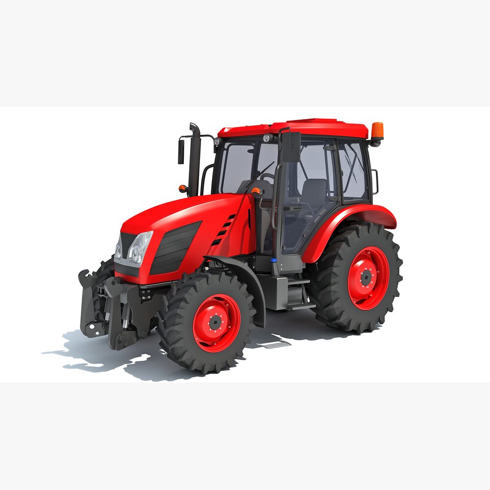 Compact Farm Tractor 3D 모델 
