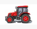 Compact Farm Tractor 3d model back view
