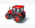 Compact Farm Tractor 3D模型 wire render