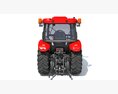 Compact Farm Tractor Modello 3D vista laterale