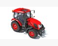 Compact Farm Tractor Modello 3D vista dall'alto