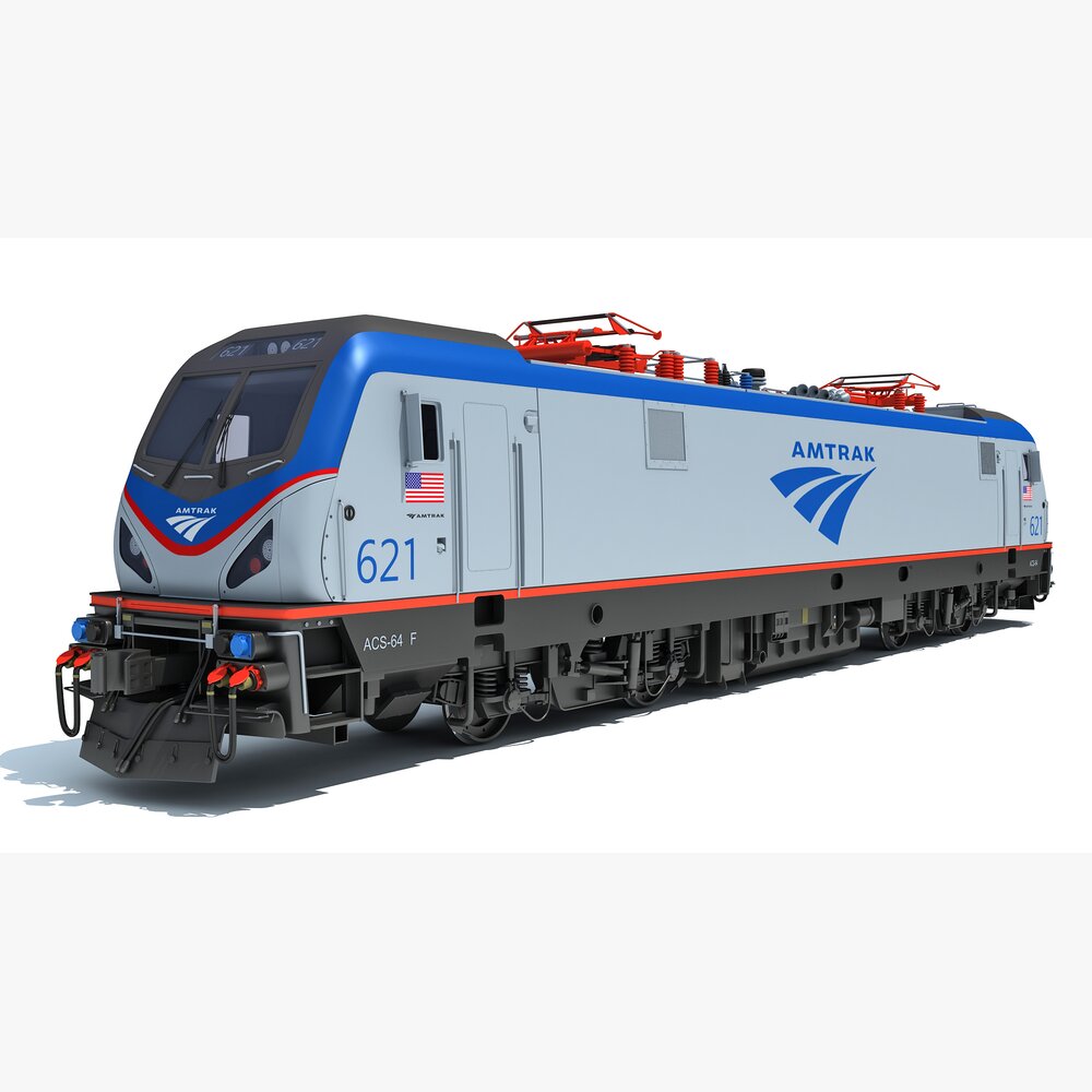 Amtrak Electric Locomotive 3D 모델 