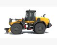 Compact Wheel Loader 3D 모델  back view