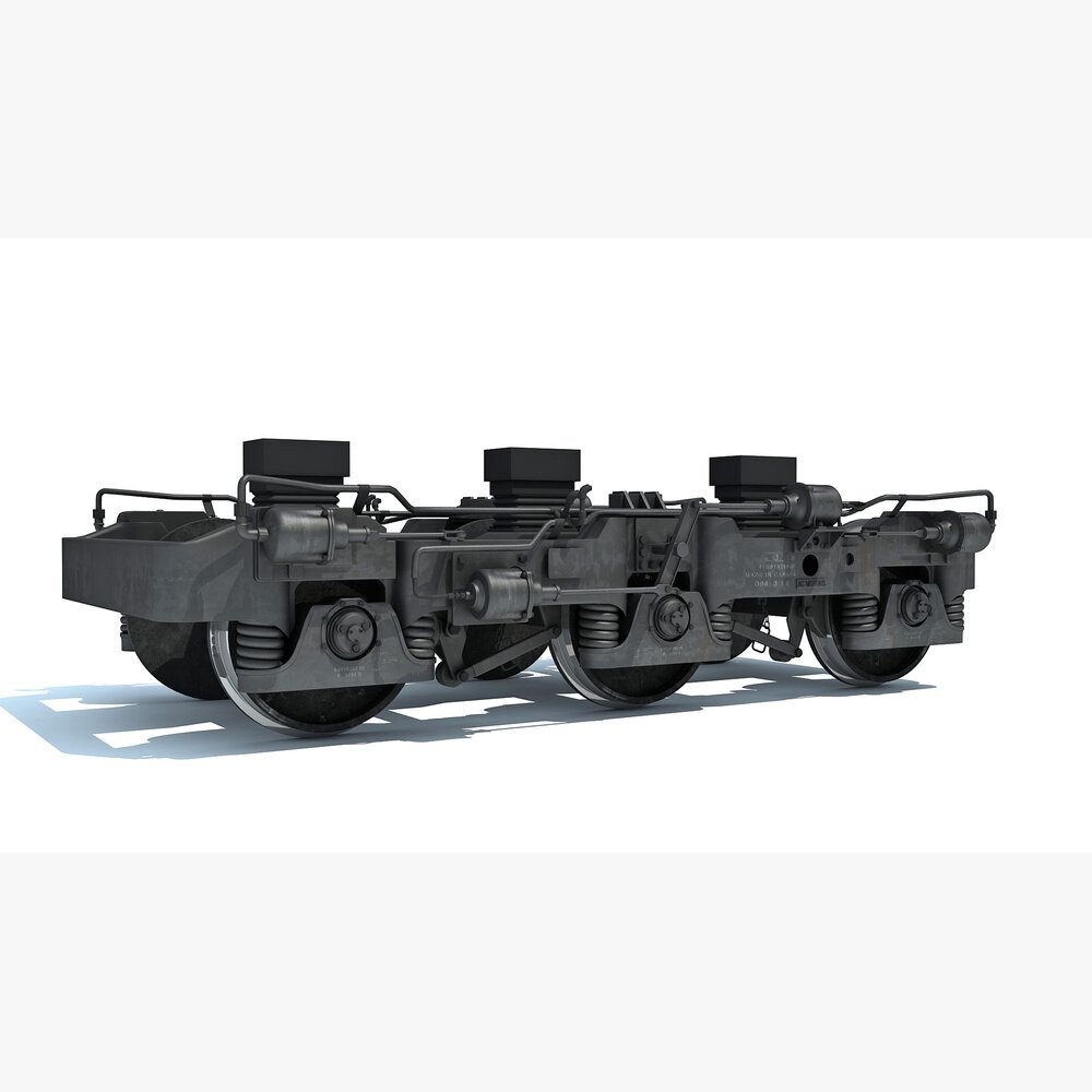Hi-Ad Train Trucks Wheels Modèle 3D