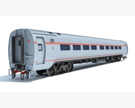 Modern Commuter Railcar Modello 3D