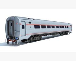 Passenger Train Car Modello 3D