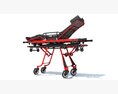 Red Rescue Stretcher Trolley Modelo 3d