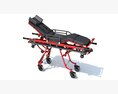 Red Rescue Stretcher Trolley Modelo 3D