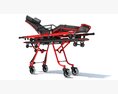 Red Rescue Stretcher Trolley 3D模型