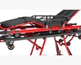 Red Rescue Stretcher Trolley 3D-Modell