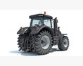 Compact Black Tractor 3d model side view