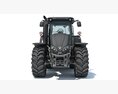 Compact Black Tractor 3d model clay render