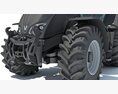 Compact Black Tractor 3D 모델  seats