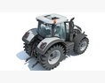 Modern Gray Farm Tractor 3D 모델 