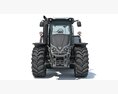 Modern Gray Farm Tractor 3D模型 clay render