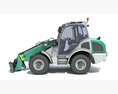 Compact Articulated Loader 3D 모델  back view