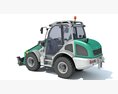 Compact Articulated Loader 3d model wire render