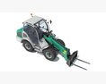 Compact Loader Forklift 3D 모델  front view