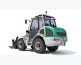 Compact Wheel Loader Grab 3D 모델  side view