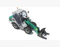Compact Wheel Loader Grab 3D 모델  front view