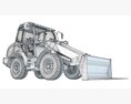 Industrial Forklift Loader 3d model