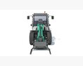 Industrial Wheel Forklift Modelo 3d argila render