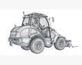 Industrial Wheel Forklift 3d model