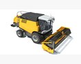 Wheeled Grain Harvester 3D 모델  top view