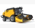 Wheeled Grain Harvester 3D 모델  front view
