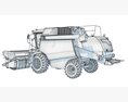 Wheeled Grain Harvester Modello 3D