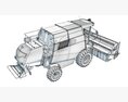 Wheeled Grain Harvester 3d model