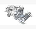 Wheeled Grain Harvester 3d model