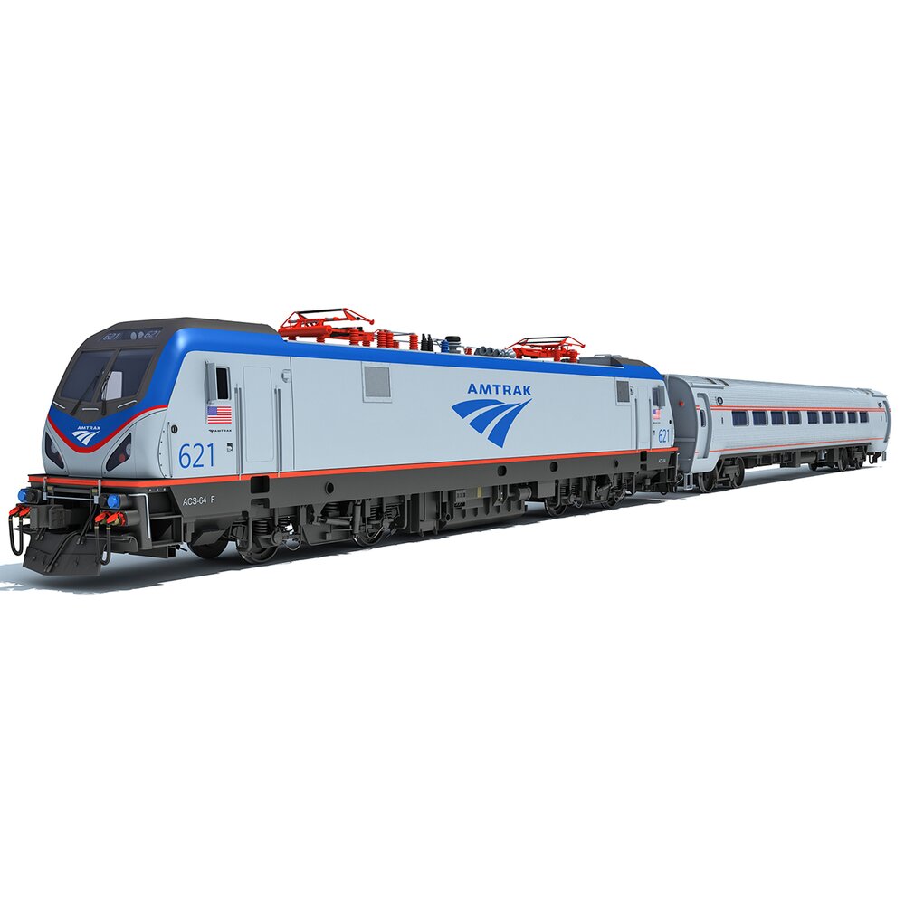 ACS-64 Passenger Train Modello 3D